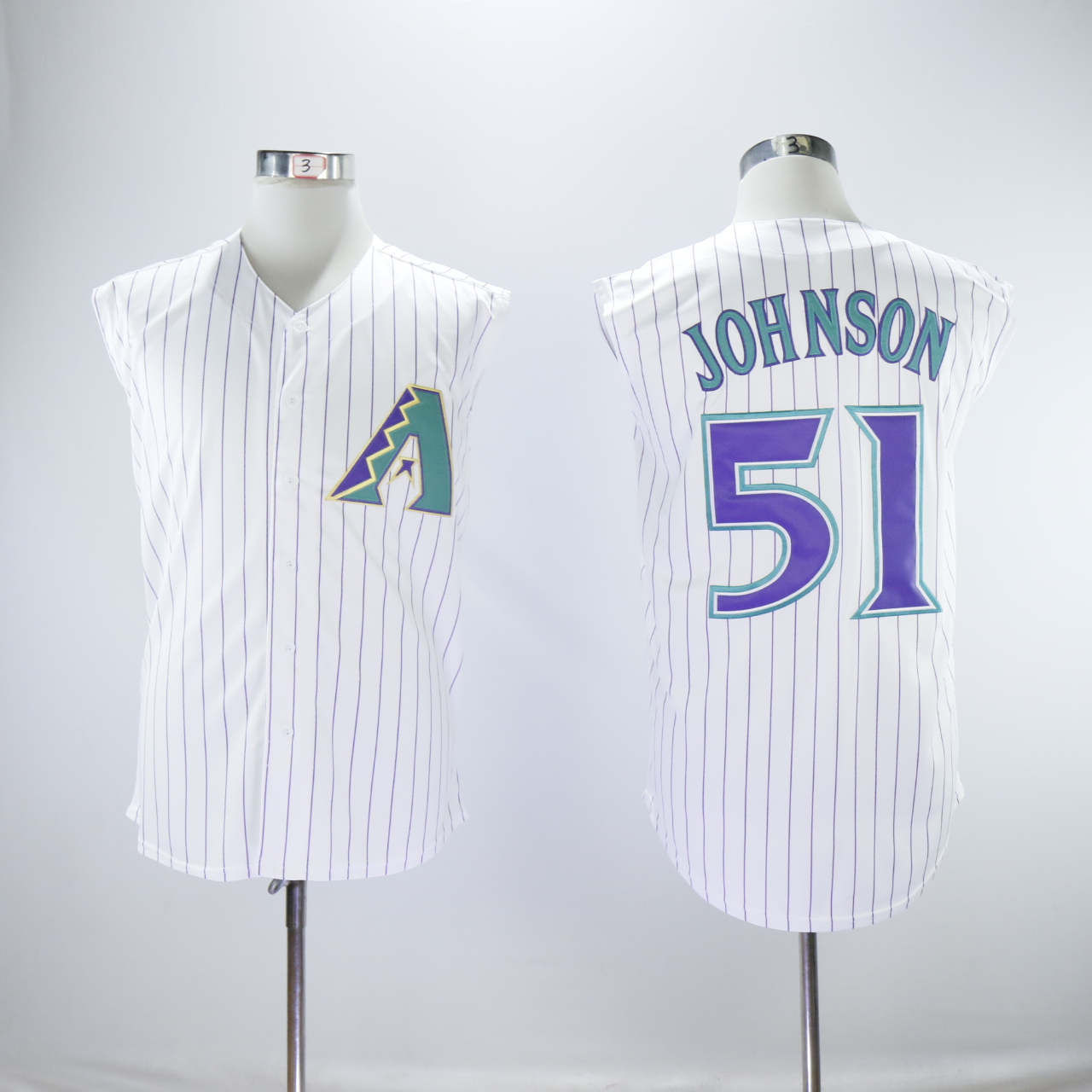 Men Arizona Diamondback #51 Johnson White MLB Jerseys
